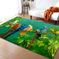 Funky Multicolor Tropical Rug Synthetics Animal Print Area Carpet Pet Friendly Easy Care Indoor Rug for Decoration Green Clearhalo 'Area Rug' 'Rug' 2238481