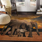 Funky Multicolor Tropical Rug Synthetics Animal Print Area Carpet Pet Friendly Easy Care Indoor Rug for Decoration Yellow-Brown Clearhalo 'Area Rug' 'Rug' 2238486