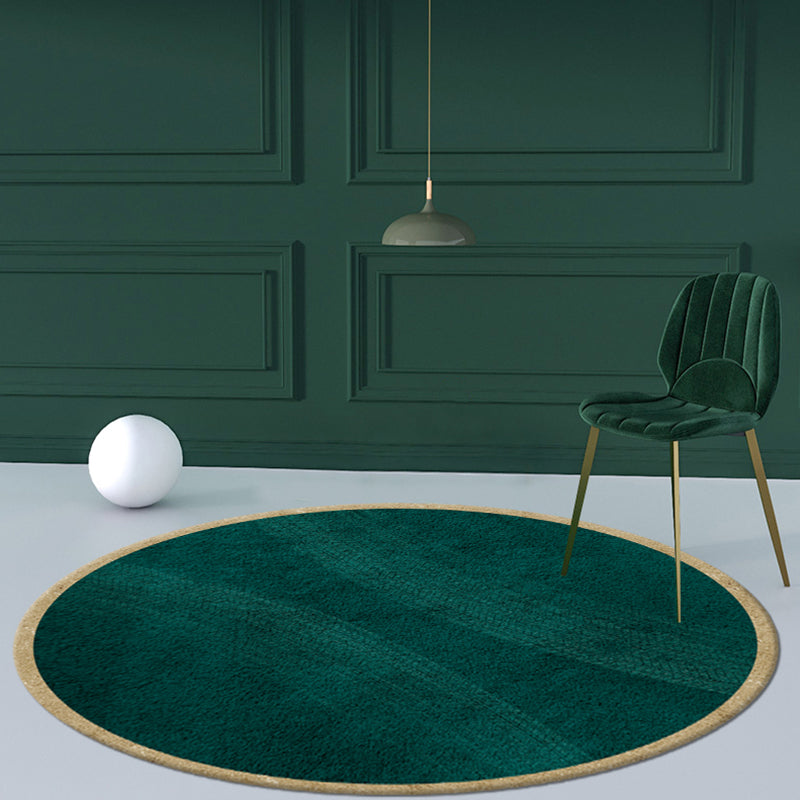 Green Rug Multi Shade Luxe Decoration Rug Multi Color Plain Area Carpet Cotton Blend Pet ...