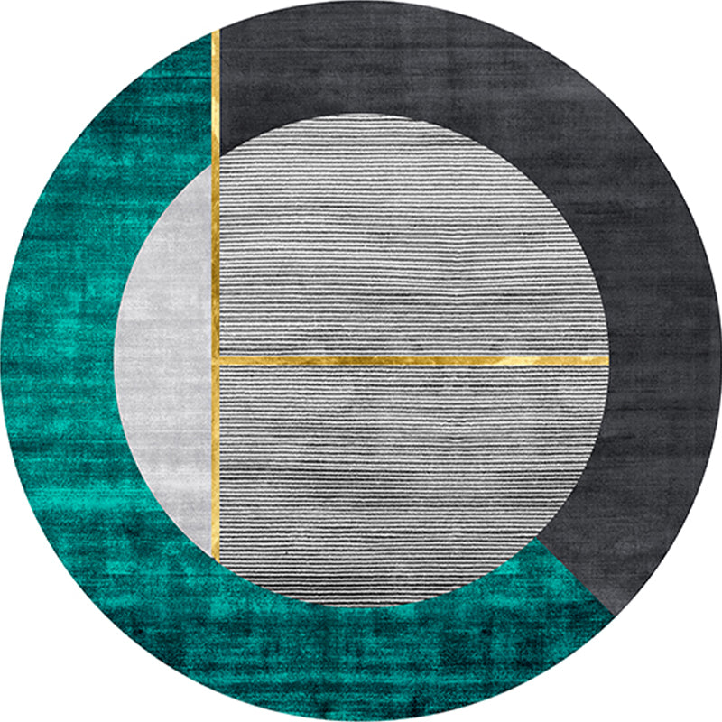 Western Abstract Print Rug Multi-Color Polypropylene Rug Non-Slip Backing Washable Carpet for Decoration Blackish Green Clearhalo 'Area Rug' 'Rug' 2238515
