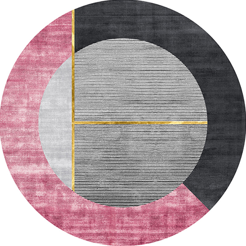 Western Abstract Print Rug Multi-Color Polypropylene Rug Non-Slip Backing Washable Carpet for Decoration Pink Clearhalo 'Area Rug' 'Rug' 2238526