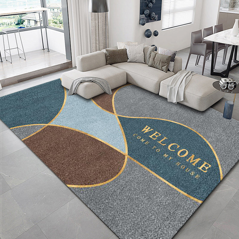 Luxury Geometric Print Rug Multi-Color Synthetics Carpet Anti-Slip Backing Pet Friendly Rug for Living Room Clearhalo 'Area Rug' 'Rug' 2238599