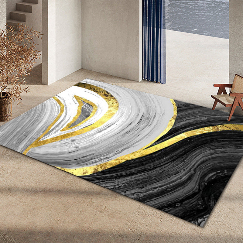 Glam Home Decoration Rug Multi Color Abstract Print Rug Polypropylene Non-Slip Backing Easy Care Carpet Grey Clearhalo 'Area Rug' 'Rug' 2238605