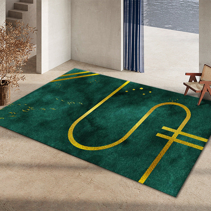 Glam Home Decoration Rug Multi Color Abstract Print Rug Polypropylene Non-Slip Backing Easy Care Carpet Gold Clearhalo 'Area Rug' 'Rug' 2238610