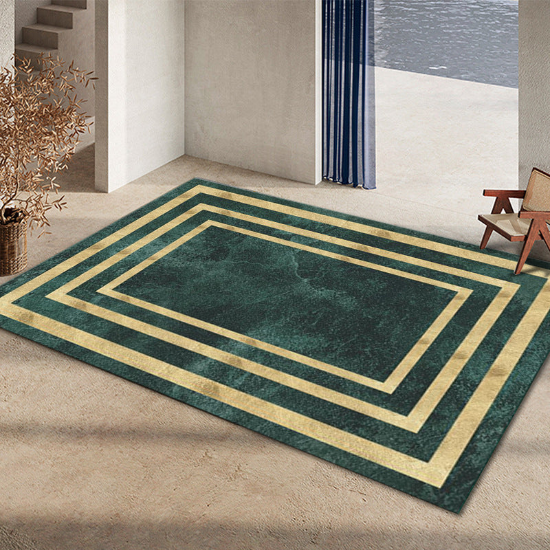 Glam Home Decoration Rug Multi Color Abstract Print Rug Polypropylene Non-Slip Backing Easy Care Carpet Green-Yellow Clearhalo 'Area Rug' 'Rug' 2238622