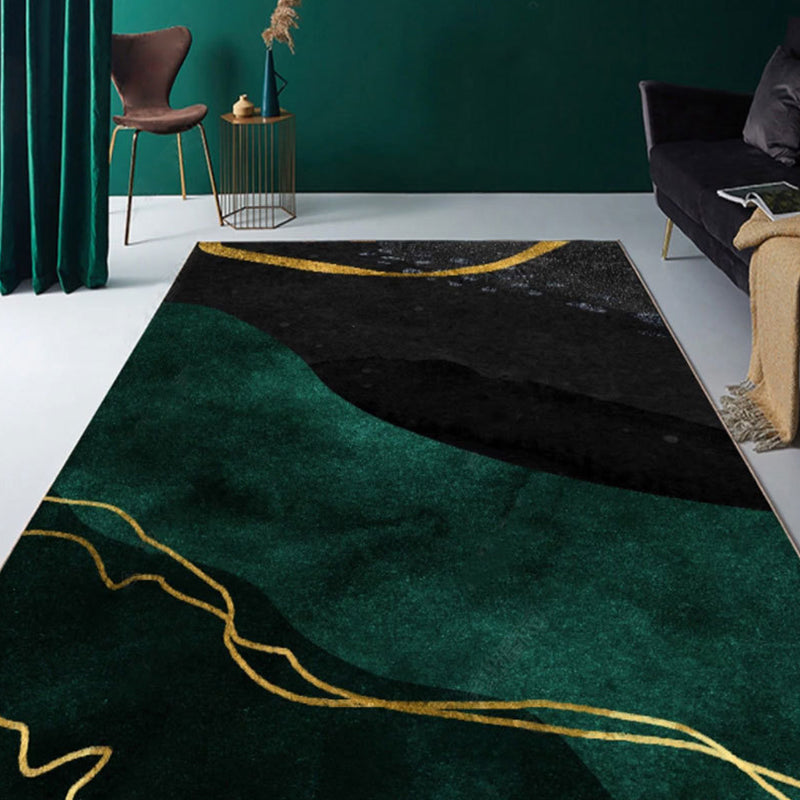 Novelty Geometric Rug Multi-Color Polyster Area Carpet Pet Friendly Stain-Resistant Indoor Rug for Living Room Blackish Green Clearhalo 'Area Rug' 'Rug' 2238627