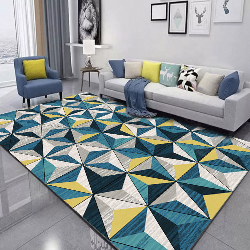 Novelty Geometric Rug Multi-Color Polyster Area Carpet Pet Friendly Stain-Resistant Indoor Rug for Living Room Clearhalo 'Area Rug' 'Rug' 2238629