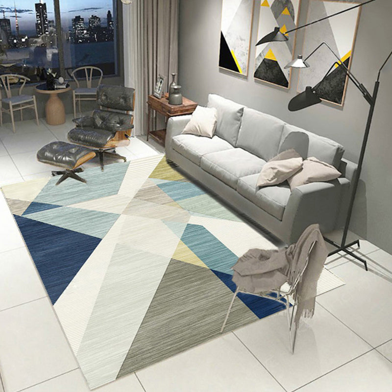 Novelty Geometric Rug Multi-Color Polyster Area Carpet Pet Friendly Stain-Resistant Indoor Rug for Living Room Brown Clearhalo 'Area Rug' 'Rug' 2238633