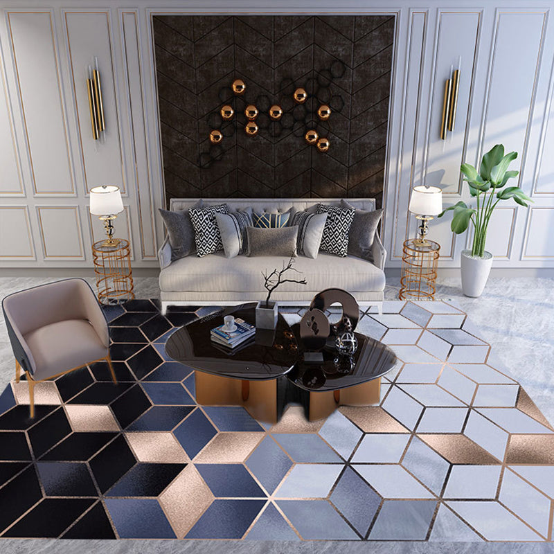 Novelty Geometric Rug Multi-Color Polyster Area Carpet Pet Friendly Stain-Resistant Indoor Rug for Living Room Clearhalo 'Area Rug' 'Rug' 2238639