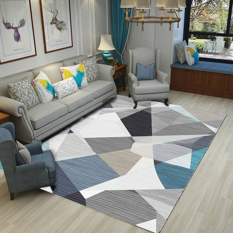 Novelty Geometric Rug Multi-Color Polyster Area Carpet Pet Friendly Stain-Resistant Indoor Rug for Living Room Clearhalo 'Area Rug' 'Rug' 2238646