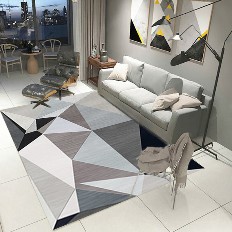 Novelty Geometric Rug Multi-Color Polyster Area Carpet Pet Friendly Stain-Resistant Indoor Rug for Living Room Clearhalo 'Area Rug' 'Rug' 2238651