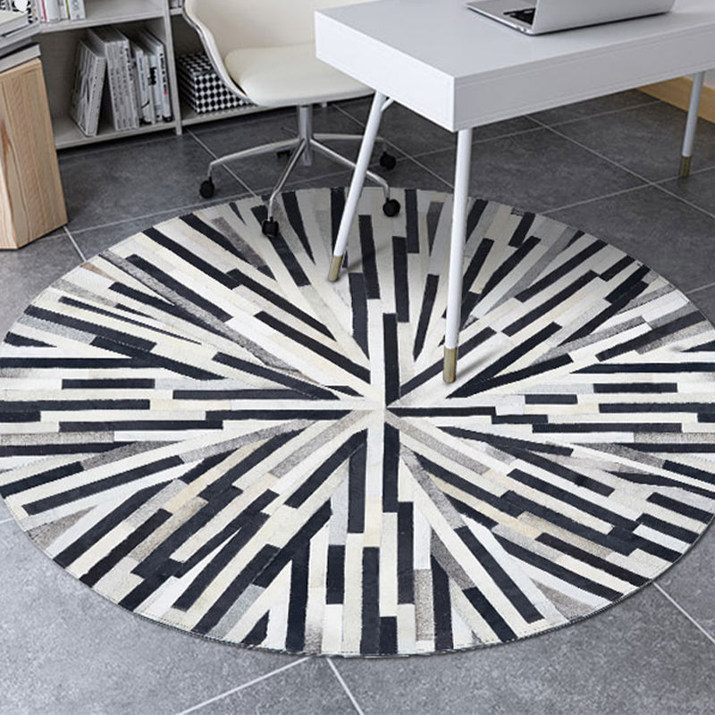 Multicolor Creative Rug Cowhide Stripe Printed Area Carpet Pet Friendly Machine Washable Rug for Decoration Clearhalo 'Area Rug' 'Modern' 'Rugs' Rug' 2238678