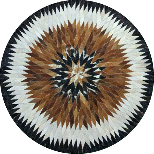 Multicolor Creative Rug Cowhide Stripe Printed Area Carpet Pet Friendly Machine Washable Rug for Decoration White-Brown Clearhalo 'Area Rug' 'Modern' 'Rugs' Rug' 2238679