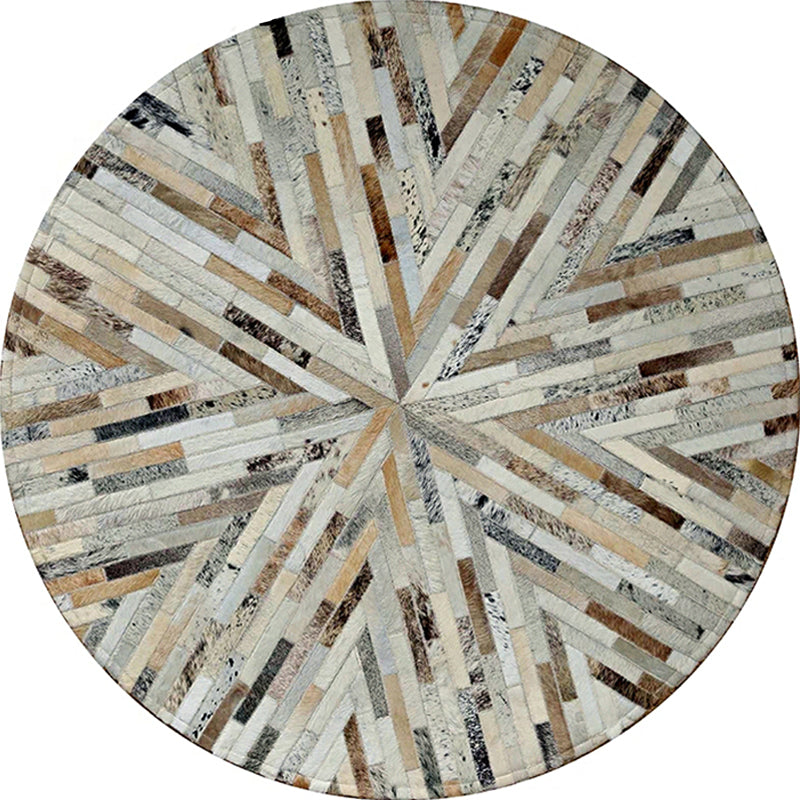 Multicolor Creative Rug Cowhide Stripe Printed Area Carpet Pet Friendly Machine Washable Rug for Decoration Light Brown Clearhalo 'Area Rug' 'Modern' 'Rugs' Rug' 2238686