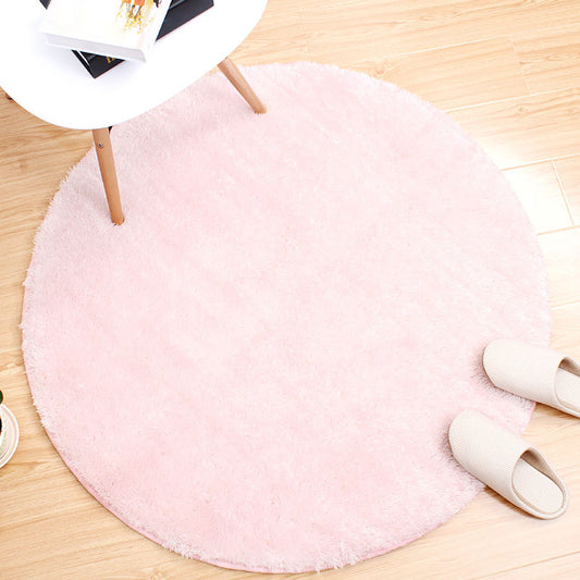 Modern Bedroom Rug Multi Colored Plain Area Carpet Fluffy Anti-Slip Backing Machine Washable Easy Care Rug Light Pink Clearhalo 'Area Rug' 'Casual' 'Rugs' Rug' 2238765