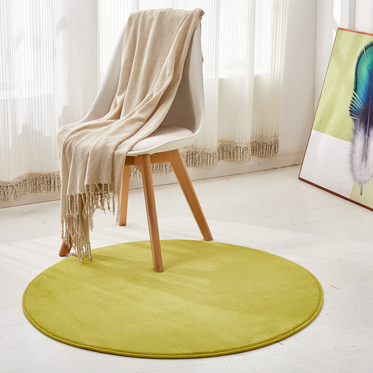 Simplicity Room Rug Multi Color Solid Color Area Carpet Synthetics Non-Slip Backing Easy Care Washable Indoor Rug Green Clearhalo 'Area Rug' 'Casual' 'Rugs' Rug' 2238783