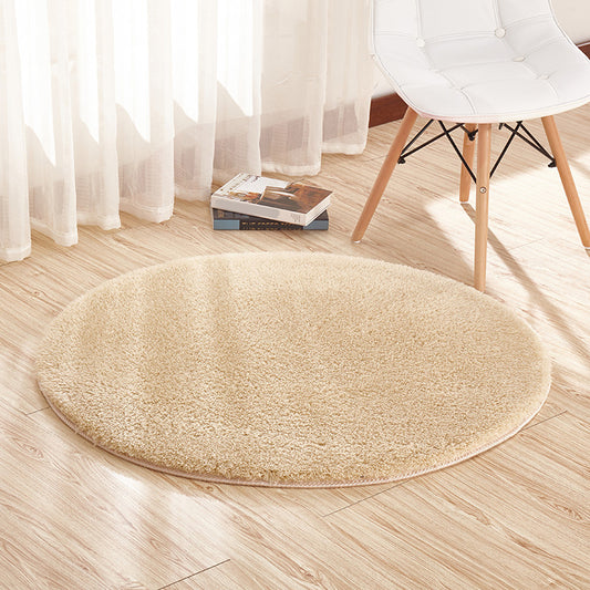 Relaxing Bedroom Rug Multi-Colored Solid Indoor Rug Polyster Non-Slip Backing Pet Friendly Carpet Light Camel Clearhalo 'Area Rug' 'Casual' 'Rugs' Rug' 2238802