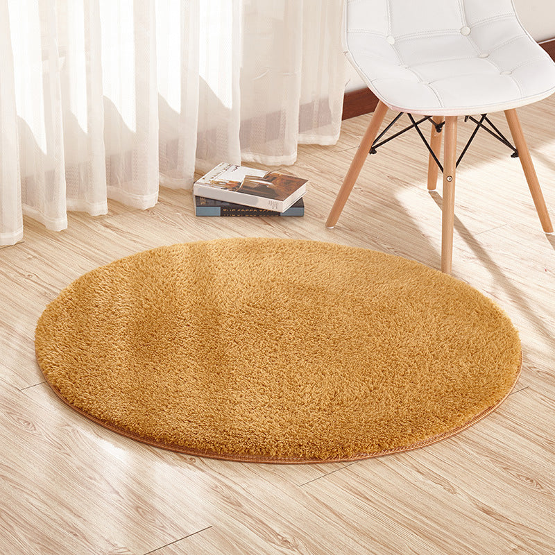 Relaxing Bedroom Rug Multi-Colored Solid Indoor Rug Polyster Non-Slip Backing Pet Friendly Carpet Khaki Clearhalo 'Area Rug' 'Casual' 'Rugs' Rug' 2238805