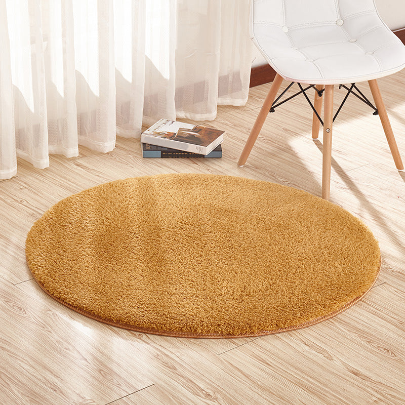 Relaxing Bedroom Rug Multi-Colored Solid Indoor Rug Polyster Non-Slip Backing Pet Friendly Carpet Khaki Clearhalo 'Area Rug' 'Casual' 'Rugs' Rug' 2238805