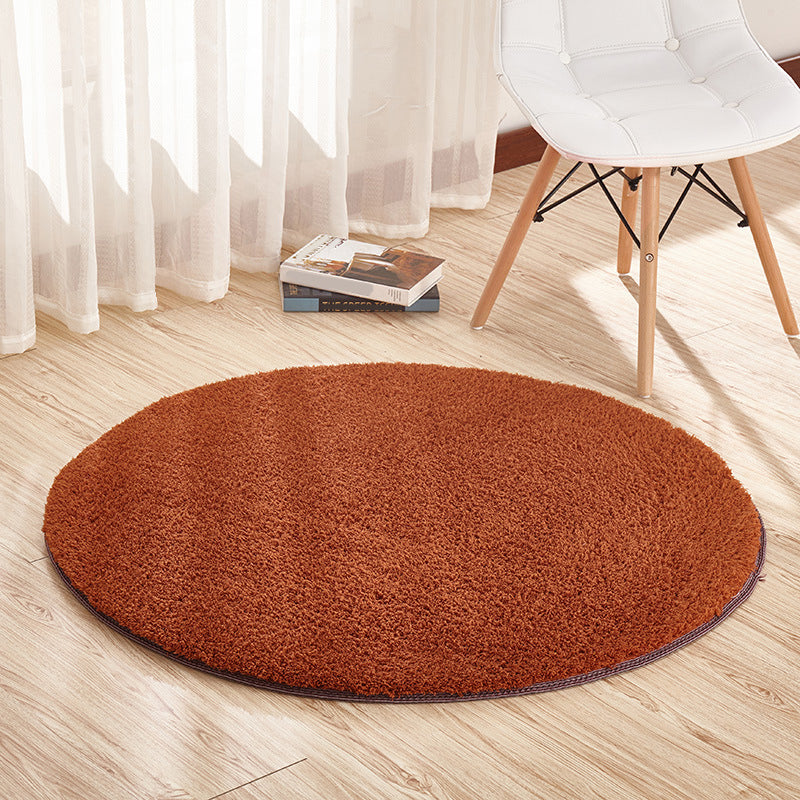 Relaxing Bedroom Rug Multi-Colored Solid Indoor Rug Polyster Non-Slip Backing Pet Friendly Carpet Coffee Clearhalo 'Area Rug' 'Casual' 'Rugs' Rug' 2238808