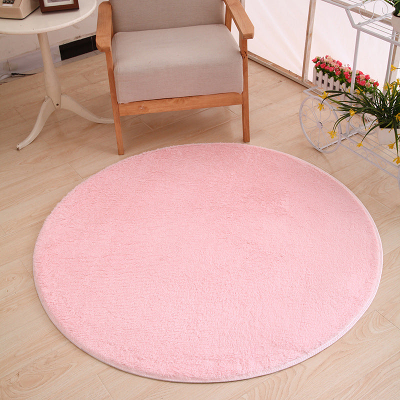 Multicolor Solid Color Rug Polypropylene Comfort Area Carpet Anti-Slip Backing Washable Easy Care Rug for Bedroom Pink Clearhalo 'Area Rug' 'Casual' 'Rugs' Rug' 2238810