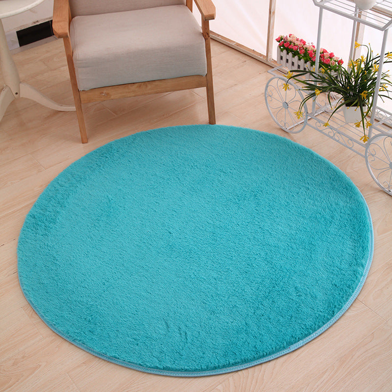 Multicolor Solid Color Rug Polypropylene Comfort Area Carpet Anti-Slip Backing Washable Easy Care Rug for Bedroom Blue Clearhalo 'Area Rug' 'Casual' 'Rugs' Rug' 2238818
