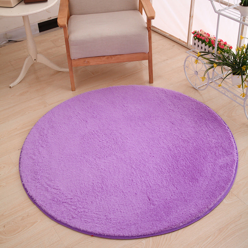 Multicolor Solid Color Rug Polypropylene Comfort Area Carpet Anti-Slip Backing Washable Easy Care Rug for Bedroom Purple Clearhalo 'Area Rug' 'Casual' 'Rugs' Rug' 2238822