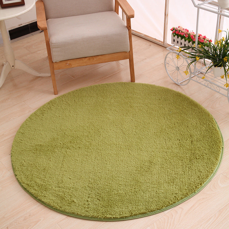 Multicolor Solid Color Rug Polypropylene Comfort Area Carpet Anti-Slip Backing Washable Easy Care Rug for Bedroom Green Clearhalo 'Area Rug' 'Casual' 'Rugs' Rug' 2238823