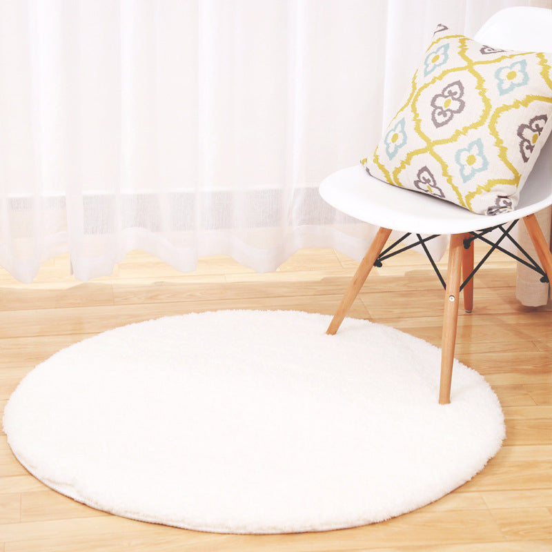 Calming Bedroom Rug Multi Color Solid Color Indoor Rug Polypropylene Non-Slip Pet Friendly Easy Care Carpet White Clearhalo 'Area Rug' 'Casual' 'Rugs' Rug' 2238836