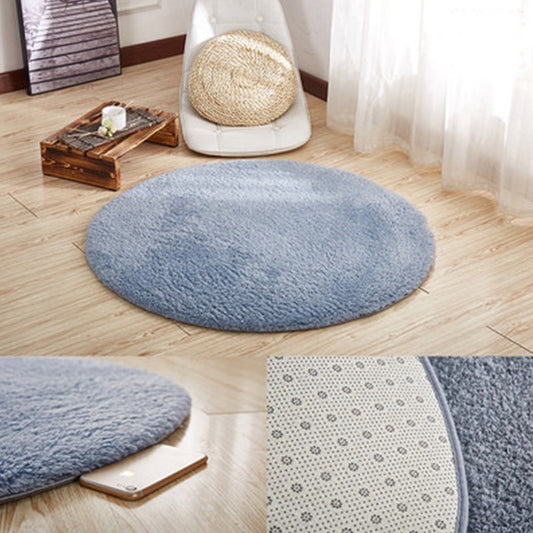 Casual Bedroom Rug Multi Colored Plain Area Carpet Synthetics Pet Friendly Anti-Slip Backing Easy Care Rug Dark Blue-Gray Clearhalo 'Area Rug' 'Casual' 'Rugs' Rug' 2238863