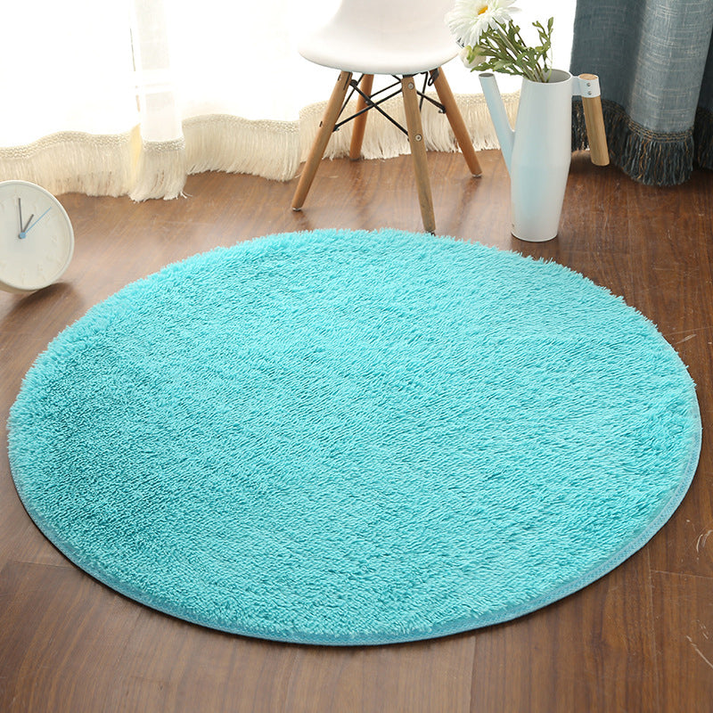 Multi Colored Comfort Rug Polypropylene Solid Color Carpet Non-Slip Backing Pet Friendly Washable Rug for Bedroom Sky Blue Clearhalo 'Area Rug' 'Casual' 'Rugs' Rug' 2238908