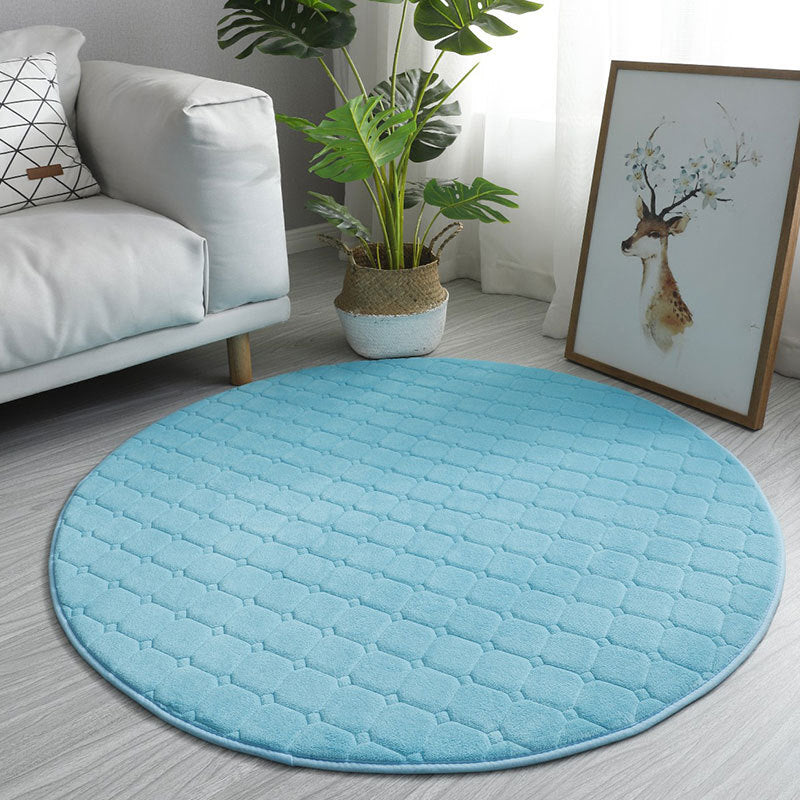 Casual Living Room Rug Multi-Colored Plaid Area Carpet Polypropylene Pet Friendly Washable Area Rug Sky Blue Clearhalo 'Area Rug' 'Casual' 'Rugs' Rug' 2238941