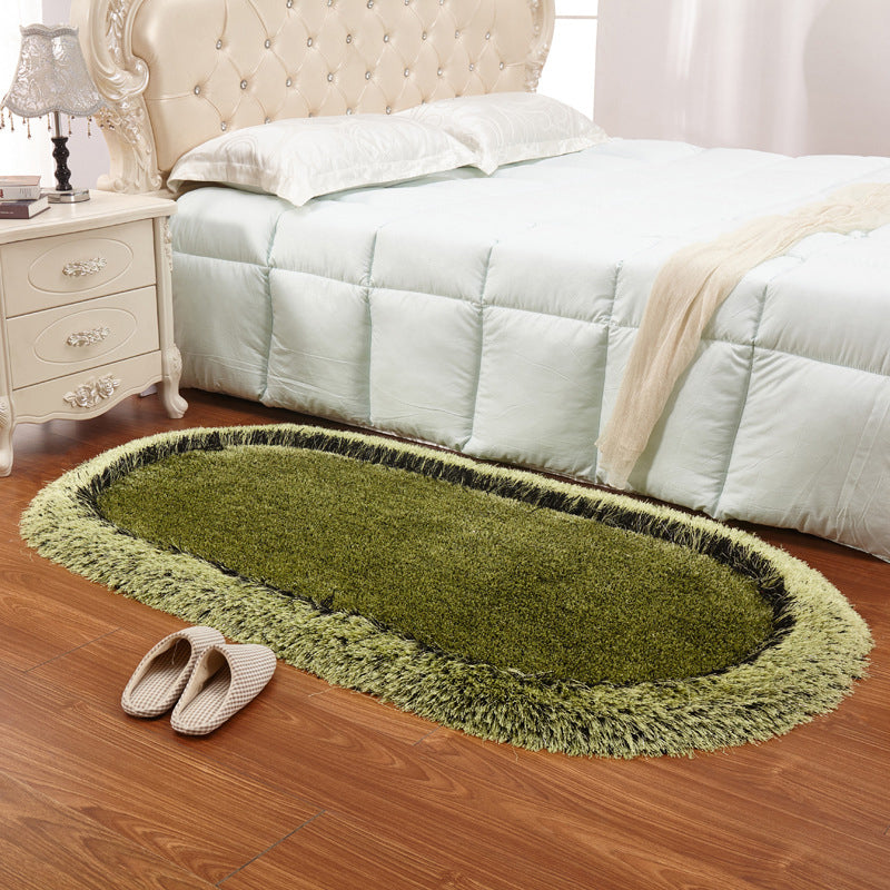 Casual Bedroom Rug Multi Colored Solid Color Area Carpet Polyster Anti-Slip Backing Stain-Resistant Rug Dark Green 2'4" x 4'7" Clearhalo 'Area Rug' 'Casual' 'Rugs' Rug' 2238963