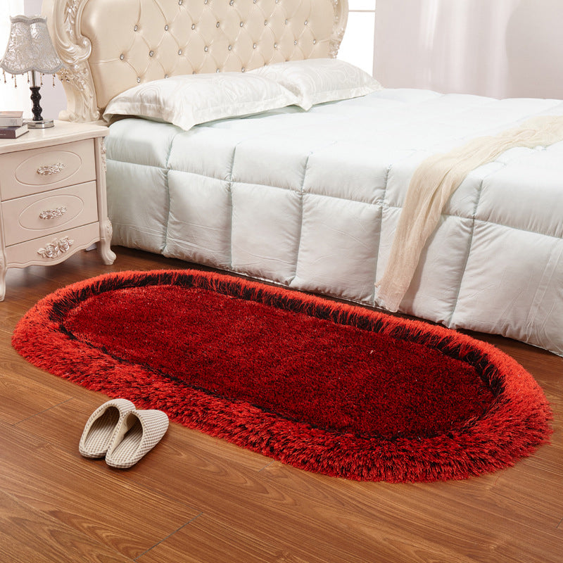 Casual Bedroom Rug Multi Colored Solid Color Area Carpet Polyster Anti-Slip Backing Stain-Resistant Rug Crimson Clearhalo 'Area Rug' 'Casual' 'Rugs' Rug' 2238964