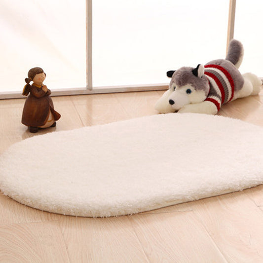 Simple Cute Rug Multi-Colored Solid Color Indoor Rug Anti-Slip Pet Friendly Easy Care Area Carpet for Home Cream Clearhalo 'Area Rug' 'Casual' 'Rugs' Rug' 2238979