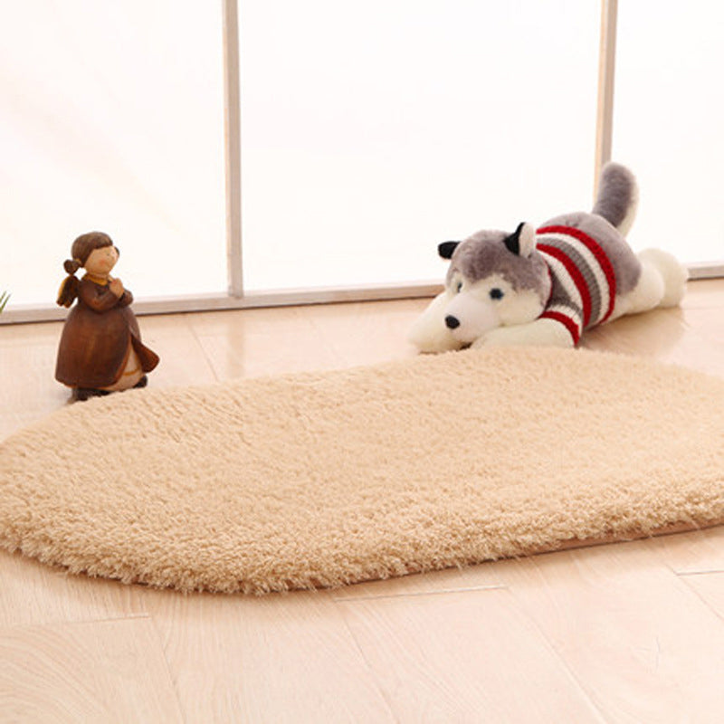 Simple Cute Rug Multi-Colored Solid Color Indoor Rug Anti-Slip Pet Friendly Easy Care Area Carpet for Home Light Camel Clearhalo 'Area Rug' 'Casual' 'Rugs' Rug' 2238986