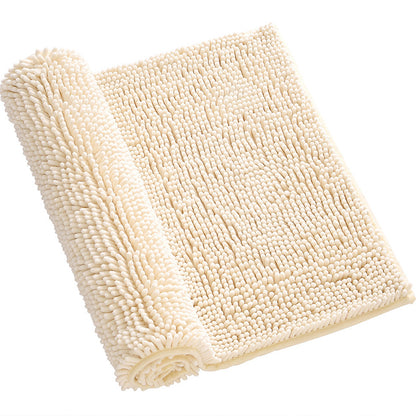 Simplicity Home Decor Rug Multi Color Plain Area Carpet Polypropylene Non-Slip Backing Machine Washable Rug Cream 1'4" x 2' Clearhalo 'Area Rug' 'Casual' 'Rugs' Rug' 2238992