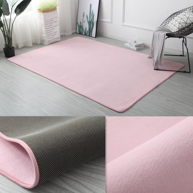 Simple Multi Color Plain Rug Polyster Relaxing Area Carpet Non-Slip Easy Care Washable Indoor Rug for Parlor Clearhalo 'Area Rug' 'Casual' 'Rugs' Rug' 2239006