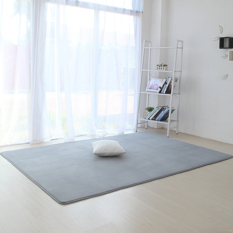 Casual Solid Color Rug Multi Colored Synthetics Area Carpet Anti-Slip Backing Pet Friendly Indoor Rug for Room Grey Clearhalo 'Area Rug' 'Casual' 'Rugs' Rug' 2239048