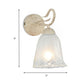 Frosted Glass White Wall Sconce Floral Single Bulb Vintage Wall Light Fixture with Round Backplate Clearhalo 'Wall Lamps & Sconces' 'Wall Lights' Lighting' 223908