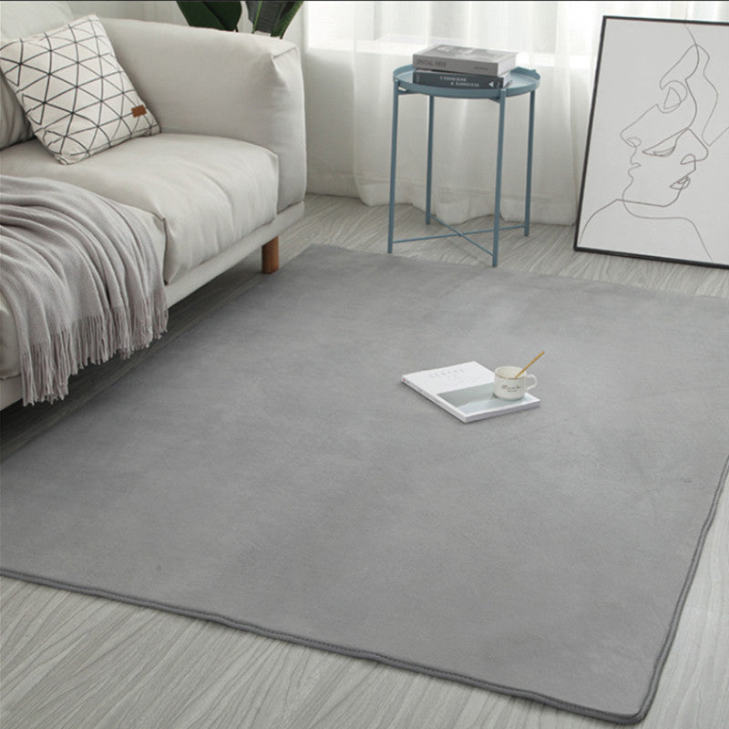 Simple Solid Rug Multi Color Polypropylene Area Carpet Non-Slip Backing Washable Easy Care Indoor Rug for Room Grey Clearhalo 'Area Rug' 'Casual' 'Rugs' Rug' 2239094