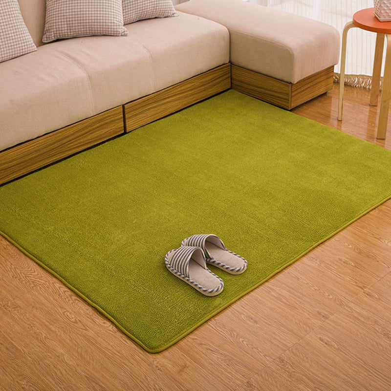 Simple Living Room Rug Multi Color Plain Area Rug Synthetics Anti-Slip Backing Pet Friendly Carpet Green Clearhalo 'Area Rug' 'Casual' 'Rugs' Rug' 2239103
