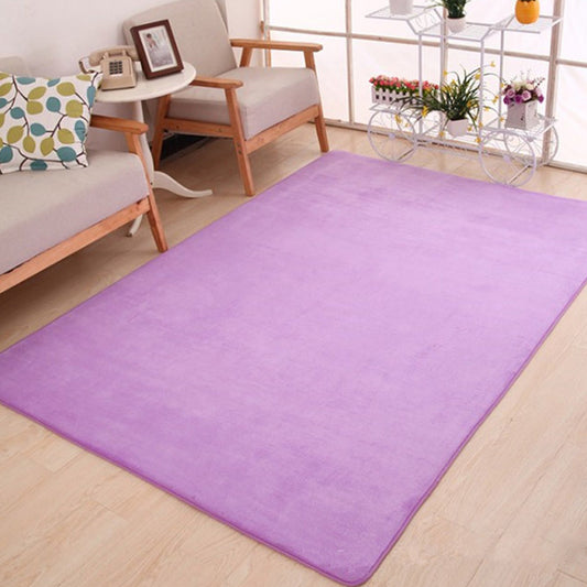 Simple Living Room Rug Multi Color Plain Area Rug Synthetics Anti-Slip Backing Pet Friendly Carpet Purple Clearhalo 'Area Rug' 'Casual' 'Rugs' Rug' 2239104