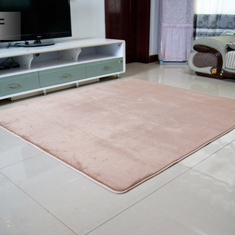 Simple Living Room Rug Multi Color Plain Area Rug Synthetics Anti-Slip Backing Pet Friendly Carpet Light Camel Clearhalo 'Area Rug' 'Casual' 'Rugs' Rug' 2239108