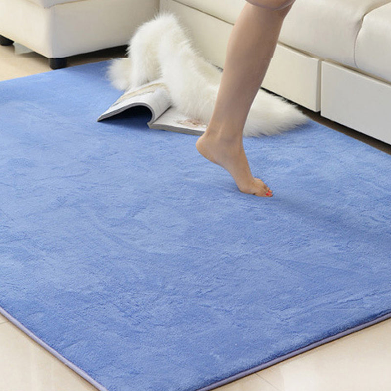 Simple Living Room Rug Multi Color Plain Area Rug Synthetics Anti-Slip Backing Pet Friendly Carpet Blue Clearhalo 'Area Rug' 'Casual' 'Rugs' Rug' 2239111