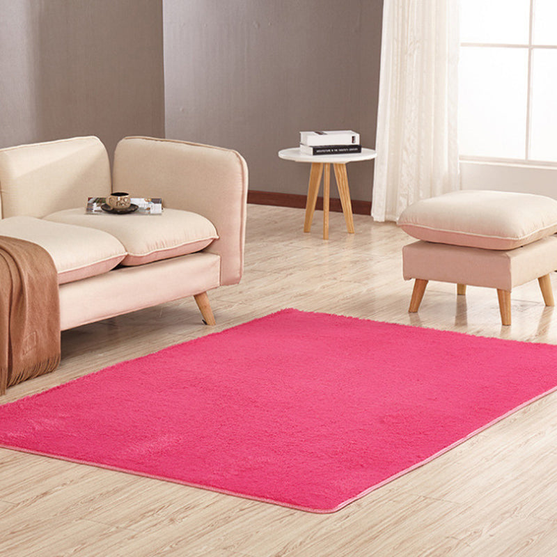 Calming Home Decor Rug Multi Color Solid Color Carpet Synthetics Anti-Slip Pet Friendly Stain-Resistant Indoor Rug Rose Red Clearhalo 'Area Rug' 'Casual' 'Rugs' Rug' 2239128