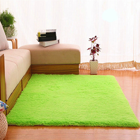 Simple Multi Color Plain Rug Cotton Comfort Area Carpet Non-Slip Backing Pet Friendly Rug for Bedroom Fruit Green Clearhalo 'Area Rug' 'Casual' 'Rugs' Rug' 2239146