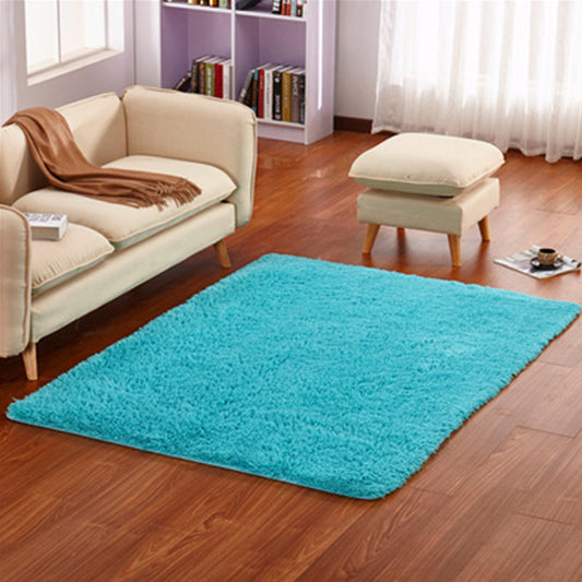 Simple Multi Color Plain Rug Cotton Comfort Area Carpet Non-Slip Backing Pet Friendly Rug for Bedroom Sky Blue Clearhalo 'Area Rug' 'Casual' 'Rugs' Rug' 2239152