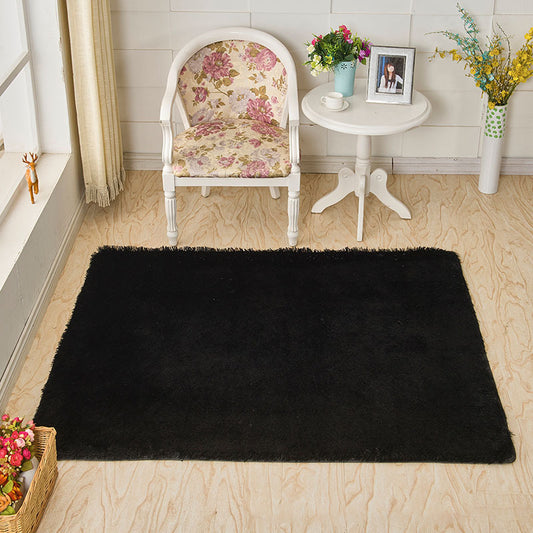 Casual Solid Color Rug Multi-Colored Polypropylene Area Carpet Pet Friendly Easy Care Indoor Rug for Living Room Black Clearhalo 'Area Rug' 'Casual' 'Rugs' Rug' 2239166