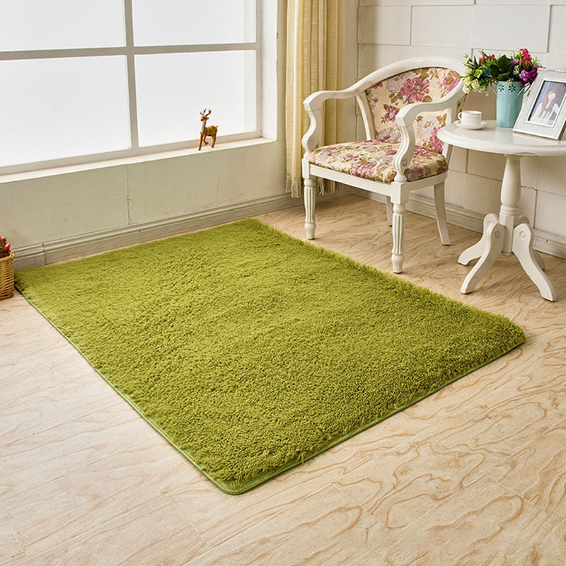 Casual Solid Color Rug Multi-Colored Polypropylene Area Carpet Pet Friendly Easy Care Indoor Rug for Living Room Green Clearhalo 'Area Rug' 'Casual' 'Rugs' Rug' 2239167
